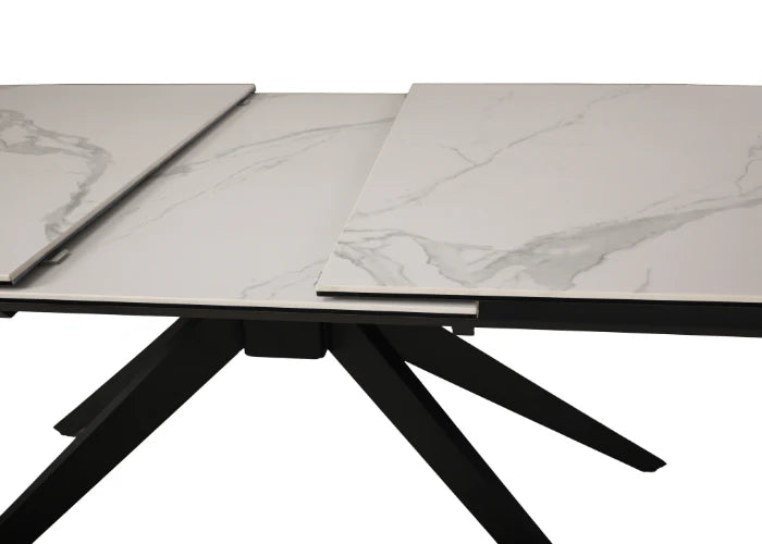 Axel Extendable Meeting Table in Marble Look