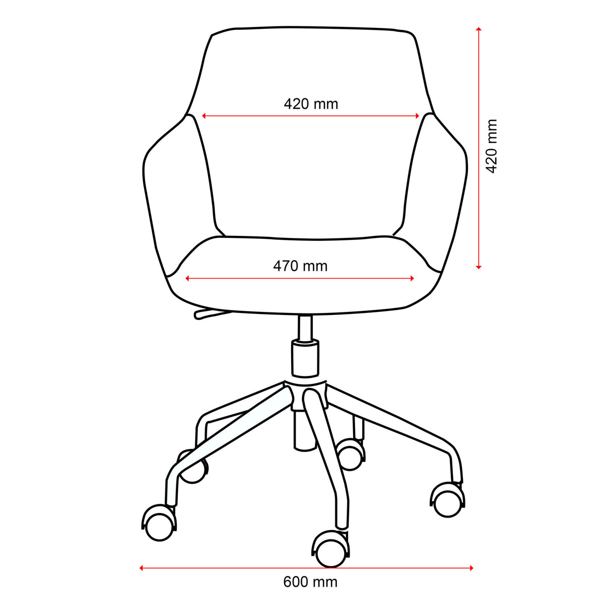 Haze - Upholstered Office visitor chair