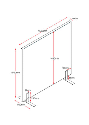 Acoustic Free-Standing Screen