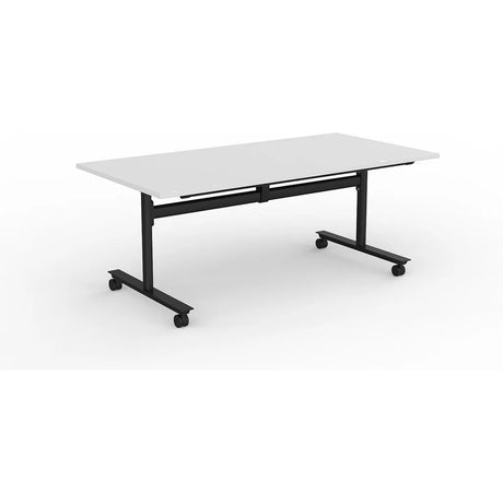 Agile Flip Table in White Top/Black Base