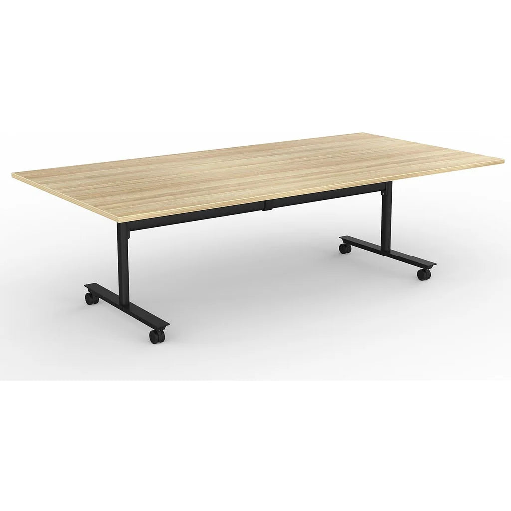 Agile Flip Table in Oak Top/Black Base