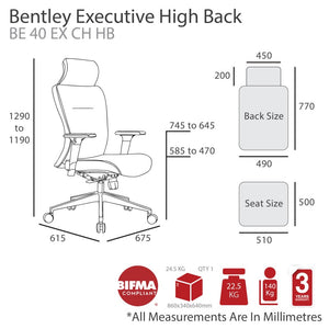 Bentley Executive High Back