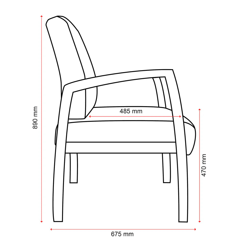 Ergocare Bella Guest Chair - 160 Kg Rated