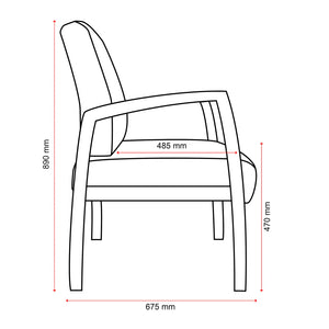 Ergocare Bella Guest Chair - 160 Kg Rated