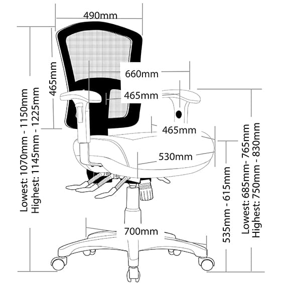 Fuse - AFRDI Level 6 Approved - Ergonomic task chair