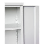 GO Swing Door Stationery Cupboard (Lockable) in Silver Grey