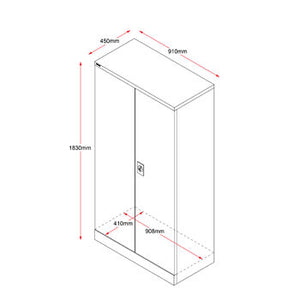 GO Swing Door Stationery Cupboard (Lockable) in Silver Grey