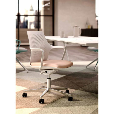 Gemini Drafting Chair (White Shell) - Available in many seat colours!
