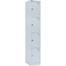 GO Metal Lockers - 4 Door in Silver Grey