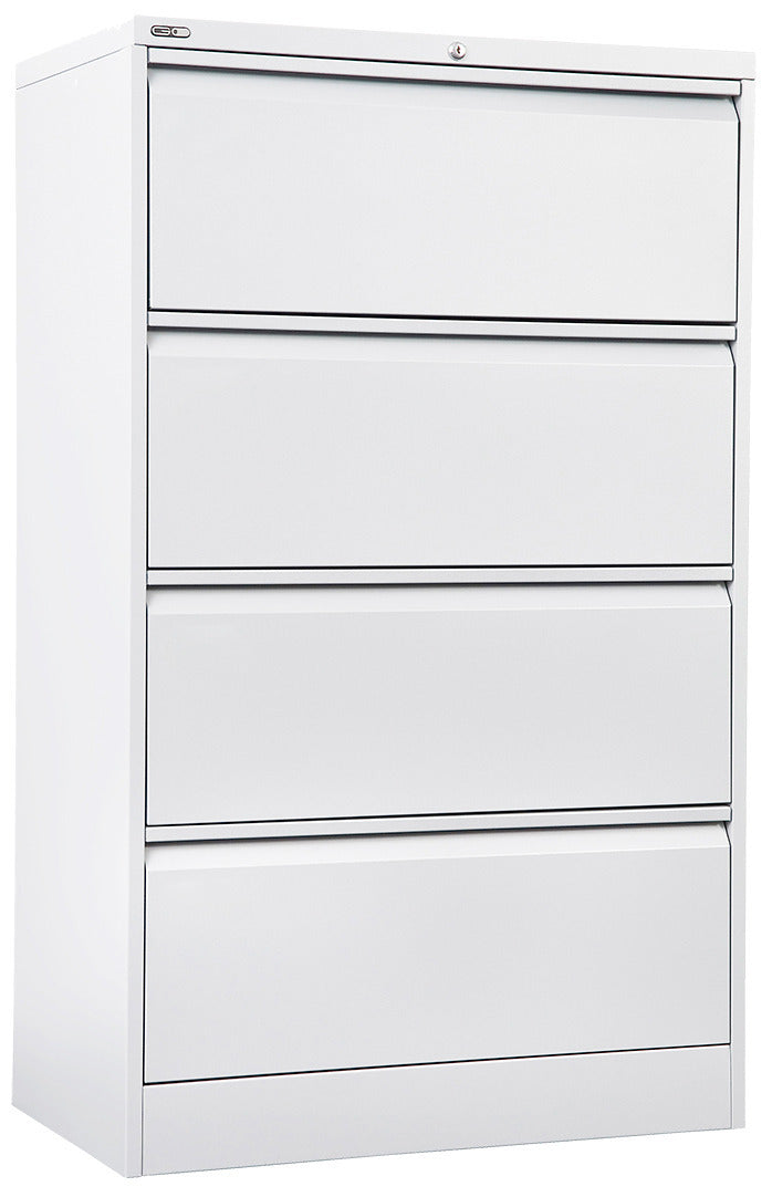 GO Lateral Filing Cabinet - 4 Drawers in White China