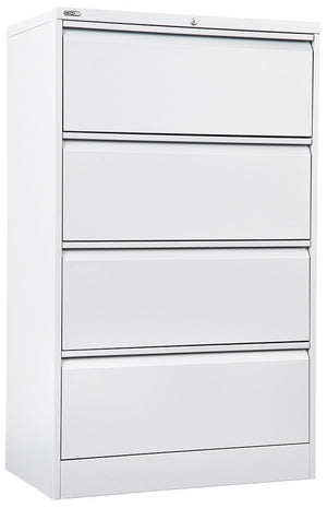 GO Lateral Filing Cabinet - 4 Drawers in White China