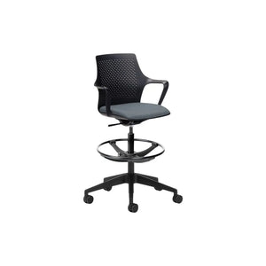 Gemini Drafting Chair (White Shell) - Available in many seat colours!