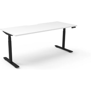 Halo Plus Single Height Adjustable Desk (White/Black)