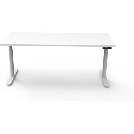 Halo Plus Single Height Adjustable Desk (White/White)