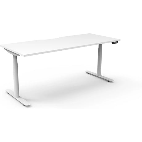 Halo Plus Single Height Adjustable Desk (White/White)