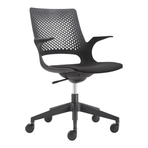 Harmony 5 Star chair with Arms in Black