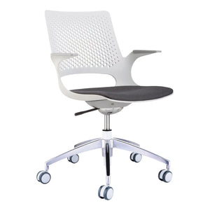 Harmony 5 Star chair with Arms in Grey/Silver