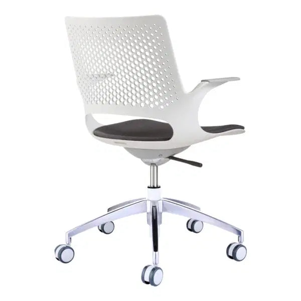 Harmony 5 Star chair with Arms in Grey/Silver