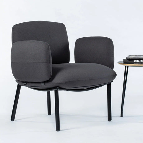 Nebu Armchair in Grey/Matt Black