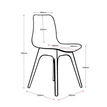 Lucid Visitor Breakout Chair - Black Legs, Black Seat