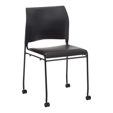 Maxim Stacking Chair on Castor wheels