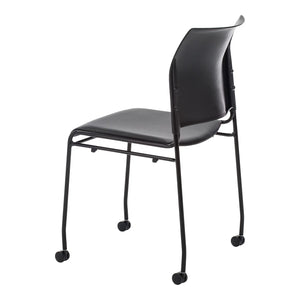 Maxim Stacking Chair on Castor wheels