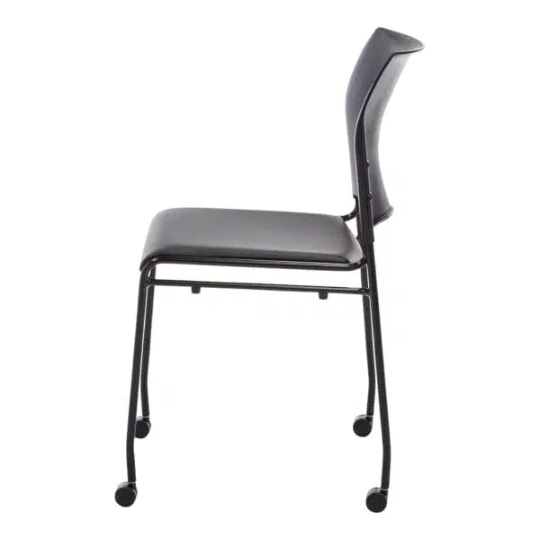 Maxim Stacking Chair on Castor wheels