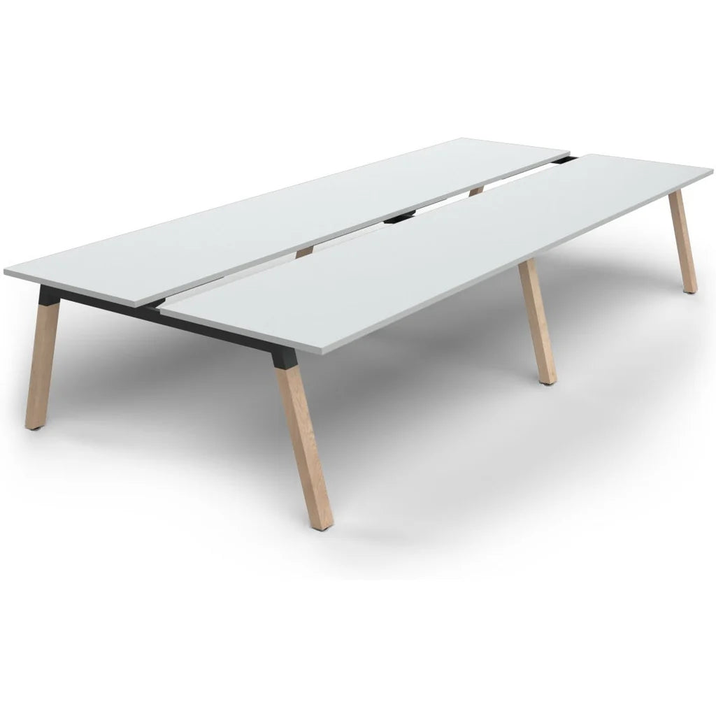 Plantation 4-Person Double Sided Desks
