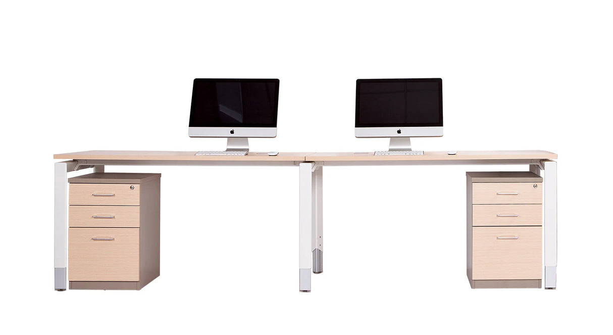 Oblique 2 Person Straight Desk