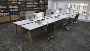Plantation 4-Person Double Sided Desks