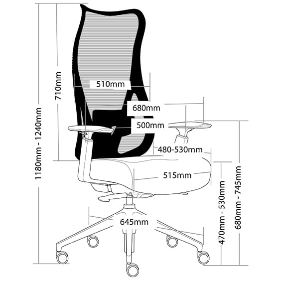 Razor Ergonomic Office Chair (with Adjustable Seat Slide)