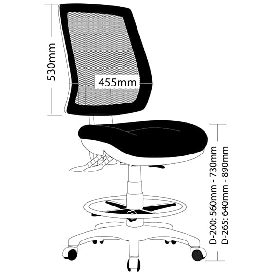 Rio Drafting Chair (Low or High Back)