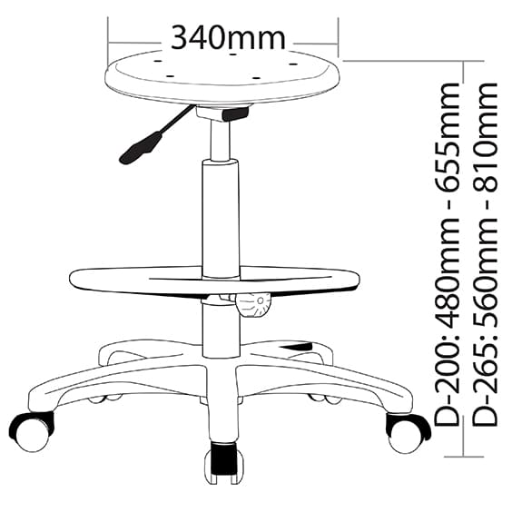 ST008-D Industrial Drafting Stool