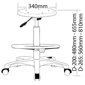 ST008-D Industrial Drafting Stool