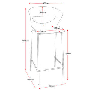 Taurus Bar Stool in Black