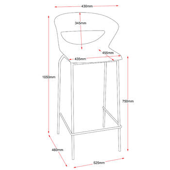 Taurus Bar Stool in Black