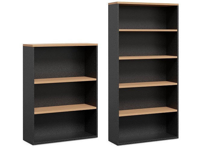 Accent Open Bookcase - Black/Oak