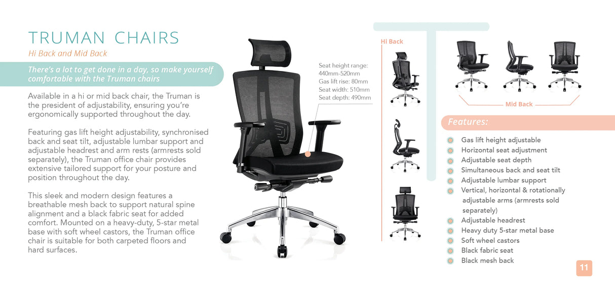 Truman Hi-Back Ergonomic Chair