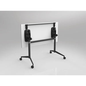 Uni Flip Top Table - Matte Black Frame & White Top