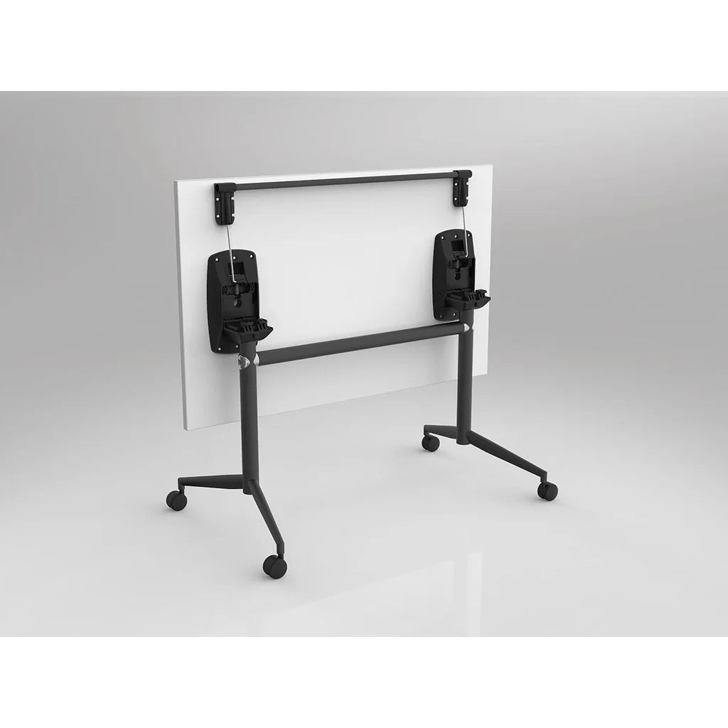 Uni Flip Top Table - Matte Black Frame & White Top