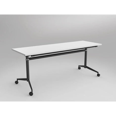 Uni Flip Top Table - Matte Black Frame & White Top