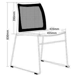 Vinn Mesh Back Training Chair with optional Tablet Arm