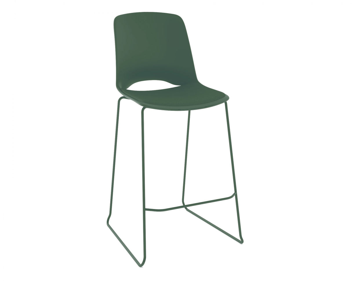 Vista Rise Barstool with SLED base with Padded seat
