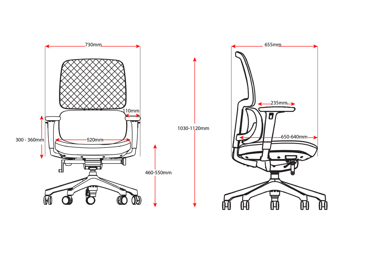 Orca Chair (with adjustable seat slide)