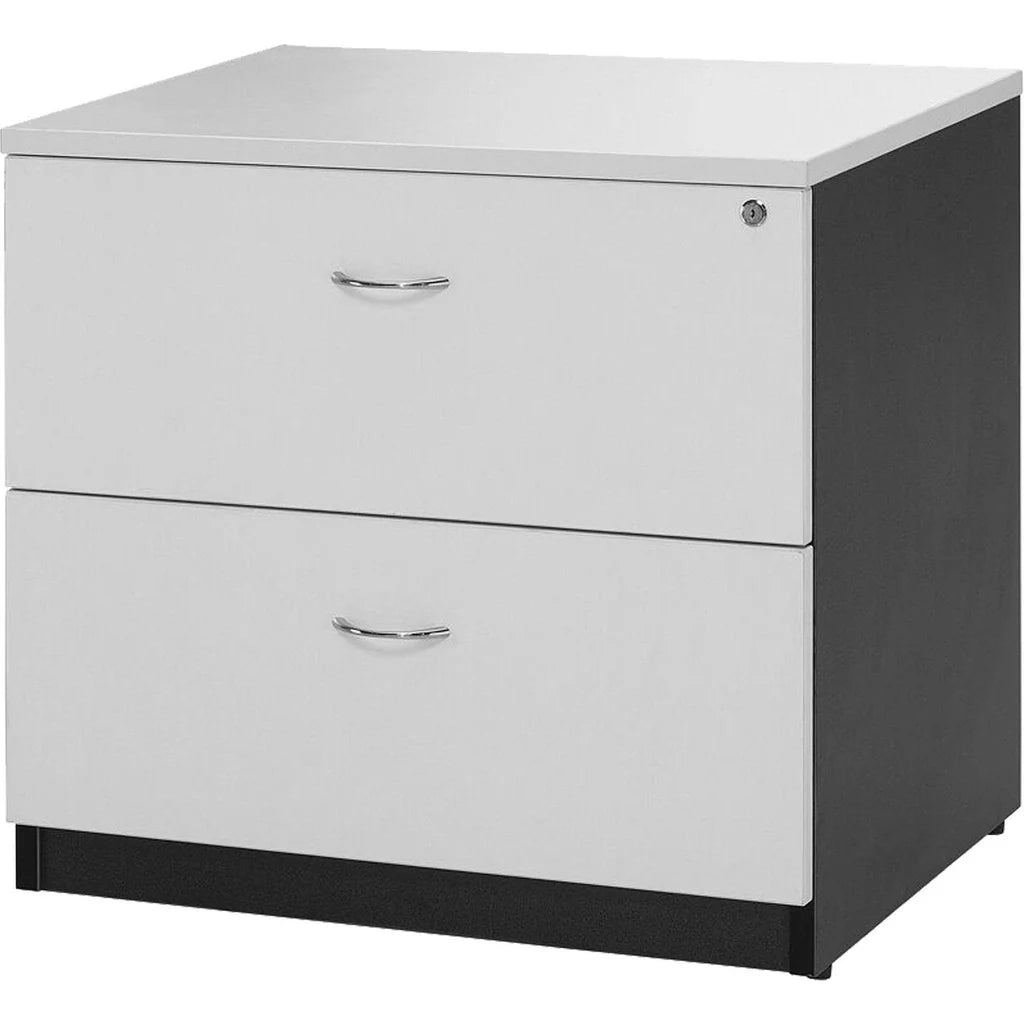 Logan Lateral File in White/Ironstone