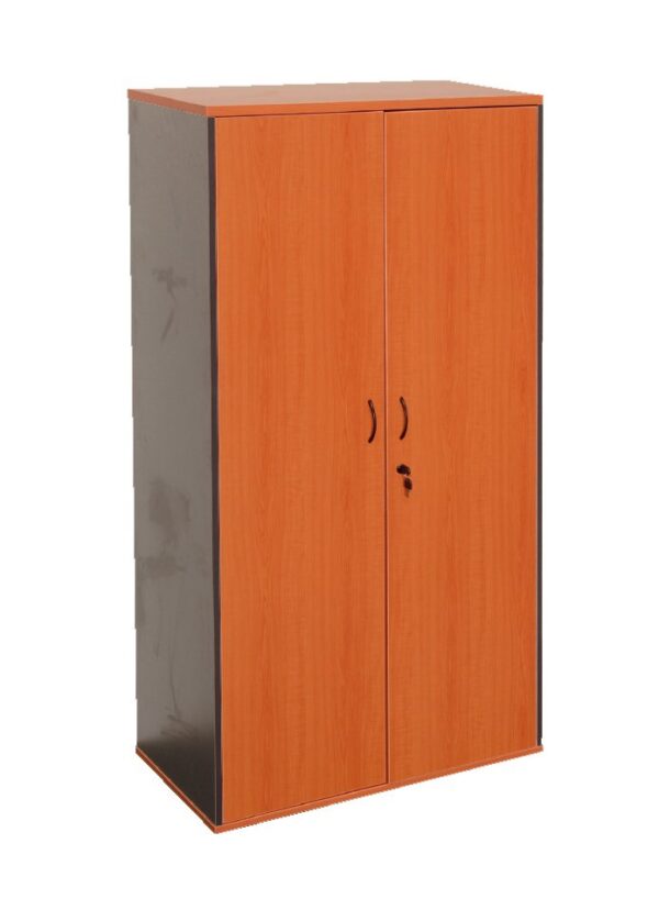 Rapid Worker Storage Cupboard in Cherry/Ironstone