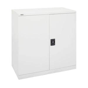 GO Swing Door Stationery Cupboard (Lockable) in Silver Grey