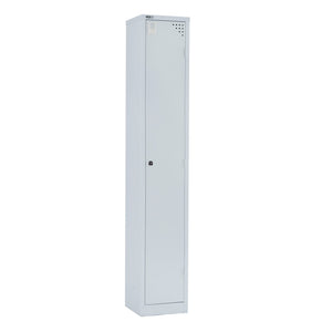 GO Steel 1 Door Locker in Silver Grey