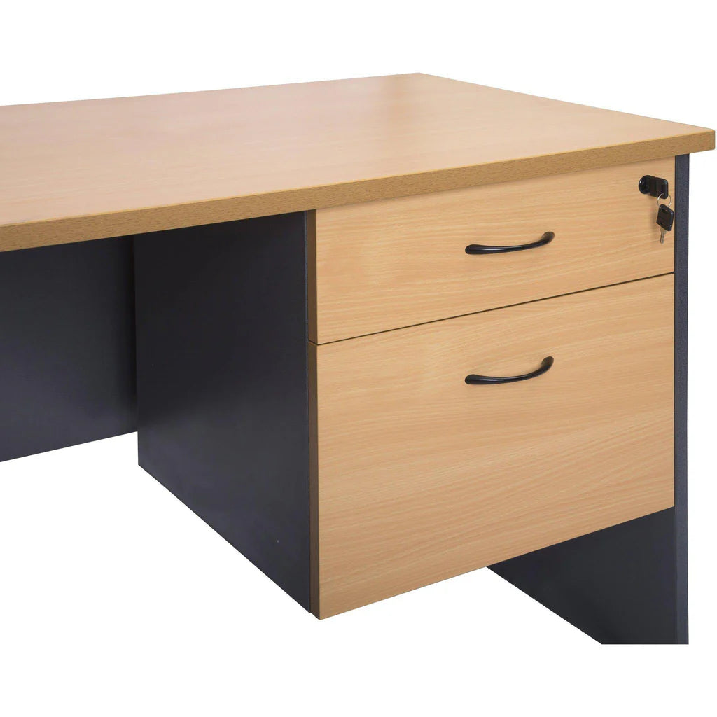 Rapid Worker - Fixed Pedestal 2 Drawer in Beech/Charcoal